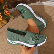 Women's Breathable Knit Sneakers Spring Summer Lightweight Casual Walking Shoes Microfiber Durable All Season Outdoor