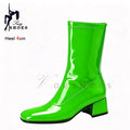 Ankle Boots Boots Woman Hot Sale New Ankle Boots For Woman 4CM Chunk Heel Square Toe Side Zip Casual Short Boots Nightclub Fashion Versatile Lady Shoes