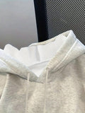 2025 Autumn/Winter Women's Grey Nautical Shell and Starfish Print Hoodie Pullover Shell Logo Soft Casual Wear Fall Clotheswinter