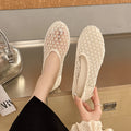 In Summer, Wear Round Toe, Straight Buckles, Casual and Comfortable, Women's Flats, Cut-out Mary Jane Single Shoes,fishnet Shoes
