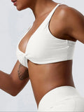 Sports Bra Shockproof Push Up Gym Top Women Quick-Dry Yoga Clothes Pleated Design Brassiere Workout Crop Top Female