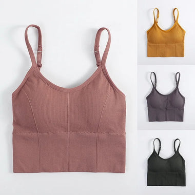 Women Sexy Seamless Bra U Type Backless Bra Gym Running Push Up Bralette Padded Brassiere Women Fitness Sports Bra