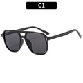 Women Men Square Sun Glasses Retro Polygon Sunglasses Female Vintage Fashion Oculos De Sol Double Beam UV400 Eyeglasses