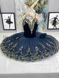 Skirt performance tutu High-end new custom dark blue pharaoh daughter Pakita ballet competition performance tutu skirt adult and kids