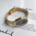 New Oval Dial Quartz Watch Simple Fold-down Clasp Watch Women Watch Student Wristwatch