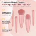 Brushes Small Complete Function Cosmetic Brushes Kit With Case And Mirror 5pcs Travel Size Makeup Brushes Set Mini Makeup