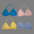 DFTLF Impact Strappy Bra Women Open Back Sports Tank Top Halter Neck Gym Training Underwear Seamless Pilates Workout Yoga Bra
