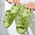 Unisex EVA Drainage Slides, Quick-Drying Non-slip Bathroom Slippers, Hollow Out Summer Indoor & Outdoor Beach Shoes