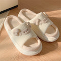 XIXITIOA Cartoon Sheep Slippers for Women Four Seasons Comfortable Cute Lamb Design Anti-slip Open-toe Indoor Flat Home Shoes