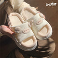 XIXITIOA Cartoon Sheep Slippers for Women Four Seasons Comfortable Cute Lamb Design Anti-slip Open-toe Indoor Flat Home Shoes
