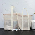 New Portable Handbag Mesh Large Capacity Bath Bag Shopping Tote Beach