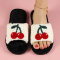 2025 Winter New Fashion Women Slippers Soft Plush Cozy House Shoes Furry Open Toe Indoor Outdoor Slip Warm Anti Skid Sole