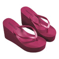 Women Slides Casual Concise EOFK New Women Flip Flops Wedges Comfort Summer Platform Slippers Outdoor Concise Beach High Heel 9cm Casual Slides