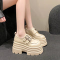 New Spring 10CM Platform Women Loafers Shoes Flats Casual Walking Shoes Woman 2025 Designer Leather Sneakers Mujer Zapatos Pumps