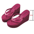 Women Slides Casual Concise EOFK New Women Flip Flops Wedges Comfort Summer Platform Slippers Outdoor Concise Beach High Heel 9cm Casual Slides