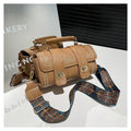 Soft Leather Crossbody Bag Women Pleated Chain Shoulder Purse Drawstring Design Capacity Elegant Handbag For Commute Travel