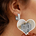 Shiny Geometric Square Earrings Elegant Korean-Style Zirconia Stud Earrings Luxury Full-Paved Women Jewelry Gift for Women