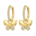 Original 2026 S925 Sterling Silver Zircon 18K Gold Lining Vintage Hoop Earrings for Women Birthday Party Wedding Gift Jewellery