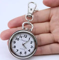 Fashion Watch Silver Round Women Quartz Long Necklace Pocket Watch Chain Pendant Men Gift Simple Watches