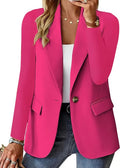 Autumn Long-Sleeved Solid Color Cardigan Small Blazer Women