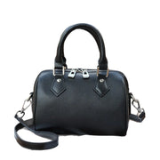 Genuine Leather Boston Bag for Women Soft Pillow Handbag Natural Tumbled Leather Crossbody Purse Elegant Top Handle Bag