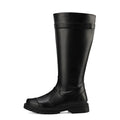 2025 Fashion Women  High boots Round Toe Thick Heels  Zipper Belt Buckle Plus Size 46 47 48 Leisure Daily Shoes riding boots
