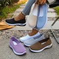 Women's Comfortable Knit Slip-On Shoes Breathable Ultra Lightweight Casual Loafers Soft Sole Non-slip Walking Sneakers for Work