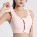 Comfortable Patchwork Front Zipper Sports Bra Slim Fit Anti-sagging Underwear for Women Shockproof Beauty Back Seamless Bra Girl