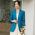 High Quality Ladies Blazer Jacket Women Solid Long Sleeve Business Work Wear Formal Coat Female Single Button Blazer Outerwear