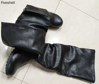 Boots Pirate Leather Medieval Leather Boots Jack Sparrow Renaissance Half Haddock Shoes Footwear Larp Pirate Warrior Vintage Jackboot For Adult Men