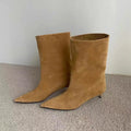 2026 Trend Designer Retro Stilettos Women's Modern Boots New Autumn and Winter Pointed Over-the-knee Slim Shoes Zapatos De Mujer