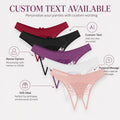 1PC Sexy Seamless Women's Lingerie  Low-Rise Breathable Women's Underwear  Delicate Lace Bows  Customizable Initials  Exclusive