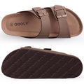 Bebealy Women's Cork Footbed Slide Men Sandal Summer Outdoor Sandals With Adjustable Buckle Beach Sandals Vacation Pool Sandals