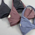 HISTELLO Origin Halter Bra Women Backless Sports Bra Soft Elastic Breathable Fitness Top Pilates Gym Running Yoga Underwear
