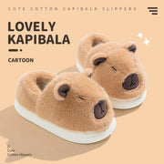 Capybara Plush Slippers for Women Home Fluffy Winter Mules Platform Shoes Girls Casual Indoor Fuzzy Fur Slides Unisex Footwear