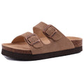 Women's Sandals Shoes Crestar Women's Suede Clogs Leather Mules Cork Footbed Sandals Potato Shoes with Arch Support Fashion Leather Mules Shoes