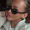 Sunglasses Myopia Customized Oval Rice Nail Simple Retro Fashion Sunglasses Myopia Sunglasses Can Be Customized Degree 0~-6.0