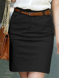ZANZEA Women Fashion OL Pencil Skirts Elegant Commute Solid Color High Waist Mini Skirt 2024 Summer Casual Office Wear Jupes
