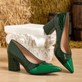 Plus size fashionable casual women's high heels for spring and autumn, thick heels, elegant single shoes