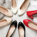 Women's Low Heeled Shoes with Pointed Toes and Shallow Mouth Seasonal Single Shoes Fashionable Thick Heeled Ladies Work Shoes