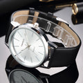 Luxury Women Watches 2025 New In Stylish Silver Minimalist Business Elegant Ladies Quartz Watch Leather Steel Clock Reloj Mujer