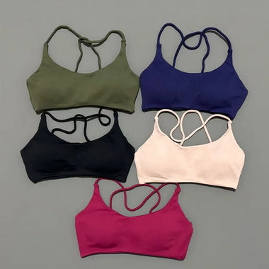 Sports Yoga Bra Women Gym Top Running Exercise Backless Bra High Support Active Wear Fitness Workout Underwear