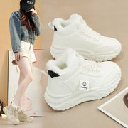 Retro Cotton Shoes, Warm in Winter, Thick Soles, Heightening and Velvet, Versatile Fashion casual Sneakers Zapatos De Mujer