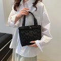 Portable Solid Color Handbag Puffer Bubbles Lightweight Tote Bags Large Capacity Shoulder Bag