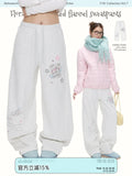 Women's pants Winter fleece thickened sweatpants women's 2026 new gray thin casual pants