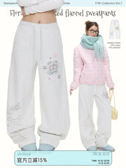 Women's pants Winter fleece thickened sweatpants women's 2026 new gray thin casual pants