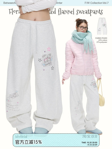 Women's pants Winter fleece thickened sweatpants women's 2026 new gray thin casual pants