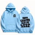 Custom Print Women Hoodie Sweatshirt Loose Long Sleeve Pullover, Personalized DIY Streetwear Hooded Top Autumn Daily Outfit