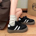 Women's New Autumn Fashion Versatile White Shoes Thick-soled Retro Casual Sports Shoes Students Soft-soled Comfortable Sneakers