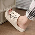 New Summer Women Slippers Bath Thick Platform Non-Slip Home Cat Cartoon Flip Flops Beach Sandals Ladies Slides Indoor Outdoor